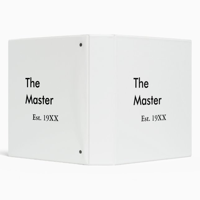 The Master boss name est year date man king title 3 Ring Binder (Background)
