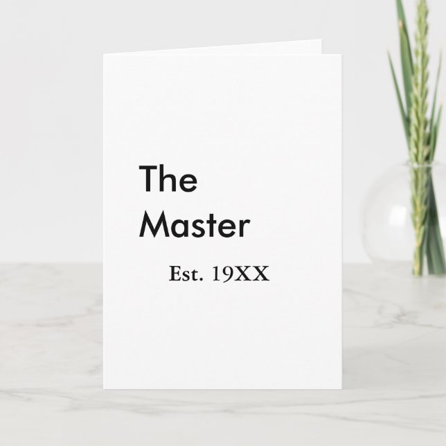 The Master boss name est year date man king title Card (Front)