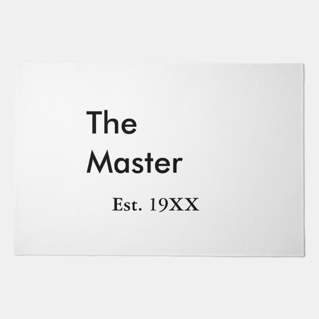 The Master boss name est year date man king title Doormat (Front)