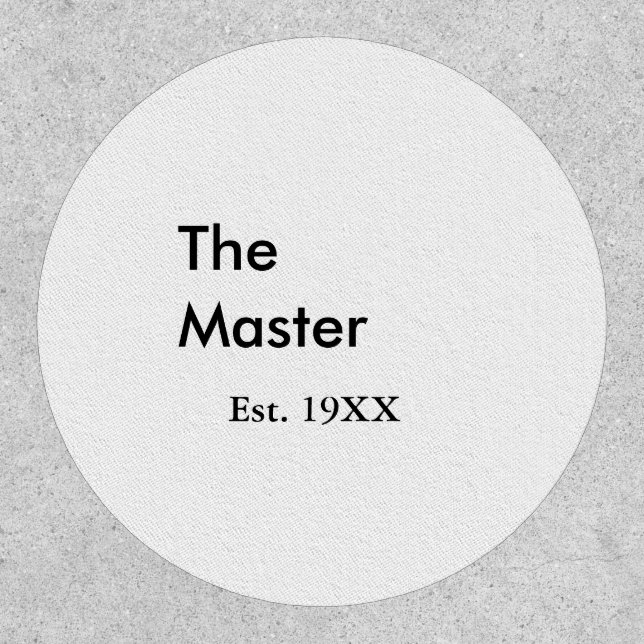 The Master boss name est year date man king title Patch (Front)