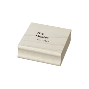 The Master boss name est year date man king title Rubber Stamp