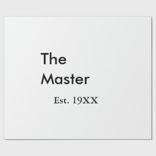 The Master boss name est year date man king title Wrapping Paper