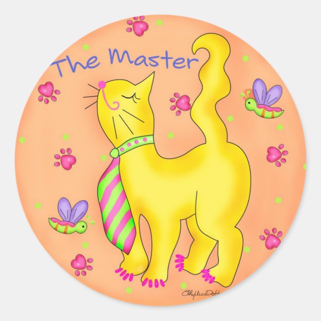 The Master Cat Sticker (Front)