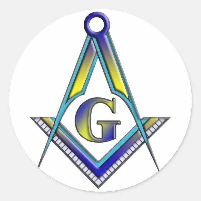 The Master Mason Classic Round Sticker (Front)