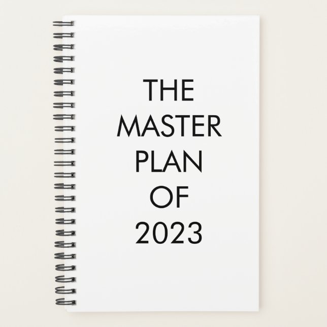 THE MASTER PLAN PLANNER (Front)