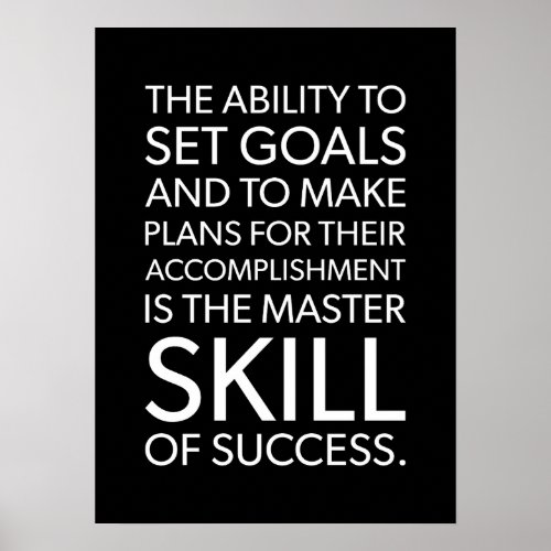 The Master Skill Of Success _ Hustle Motivational Poster