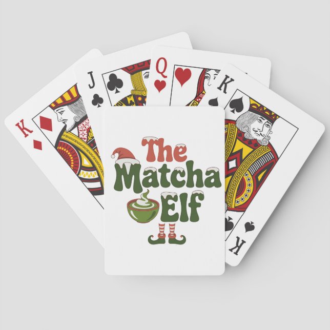 The Matcha Elf Magical Christmas Drink Poker Cards (Back)