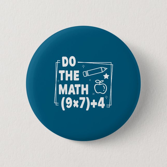 The Math 67 Meme Pemdas Elementary Button (Front)