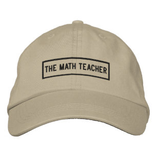 The Math Teacher Headline Embroidery Embroidered Baseball Cap