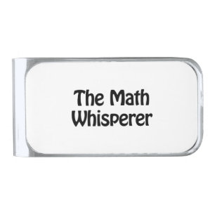 the math whisperer silver finish money clip