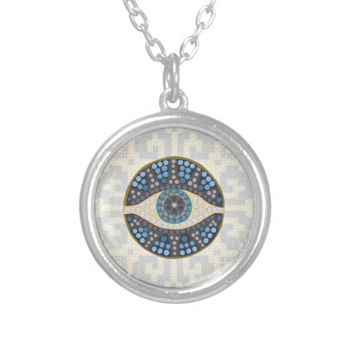 The Mati _ evil eye _ series 1  Silver Plated Necklace