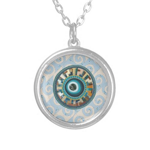 The Mati _ evil eye _ series 3  Silver Plated Necklace