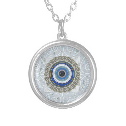 The Mati _ evil eye _ series 4  Silver Plated Necklace