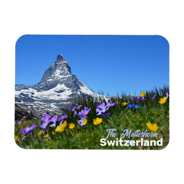 The Matterhorn Switzer Travel Souvenir   Magnet (Horizontal)