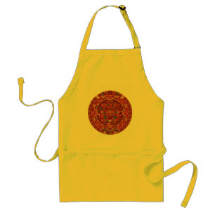The Mayan (Aztec) Calendar Wheel Adult Apron