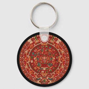 The Mayan / (Aztec) calendar wheel Keychain