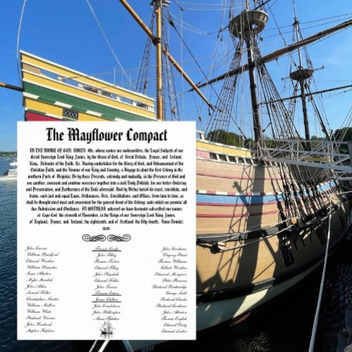 The Mayflower Compact with Signatures Poster
