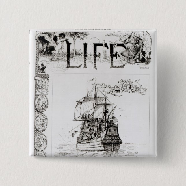 The Mayflower, front cover from 'Life' Button (Front)