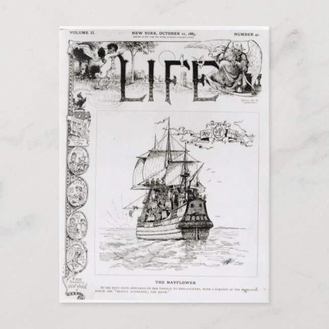 The Mayflower, front cover from 'Life' Postcard (Front)