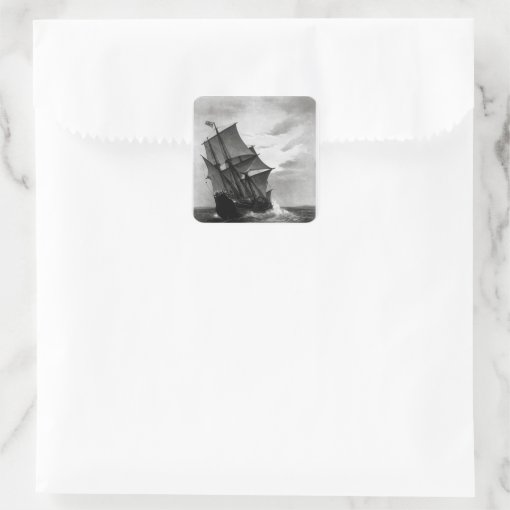 The Mayflower Square Sticker | Zazzle