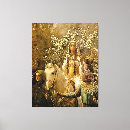 The Maying of Queen Guinevere by John Collier Canvas Print