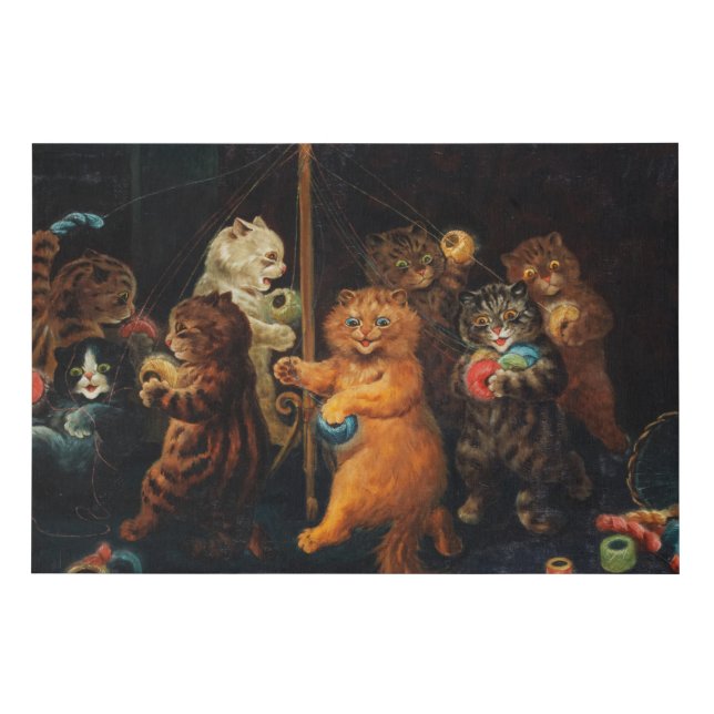 The Maypole by Louis Wain Faux Canvas Print (Front)