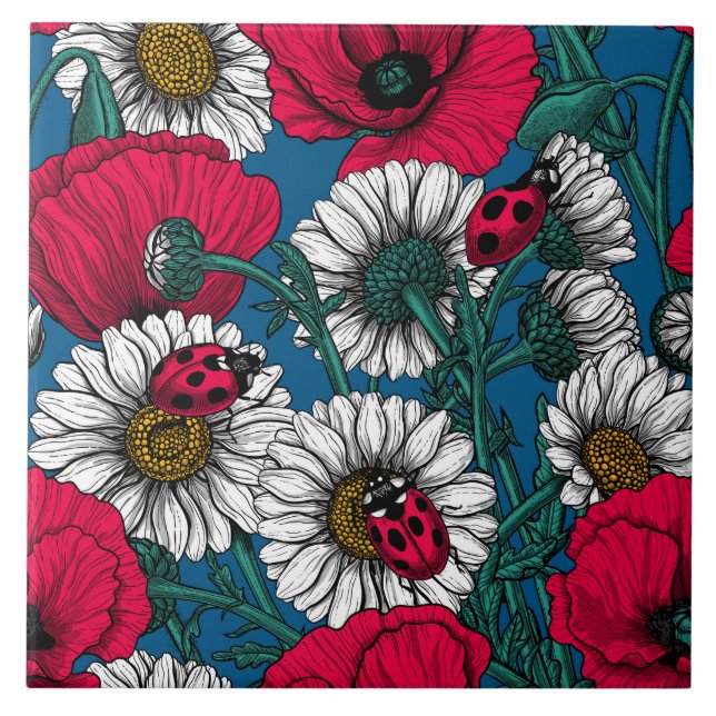 The meadow ceramic tile (Front)