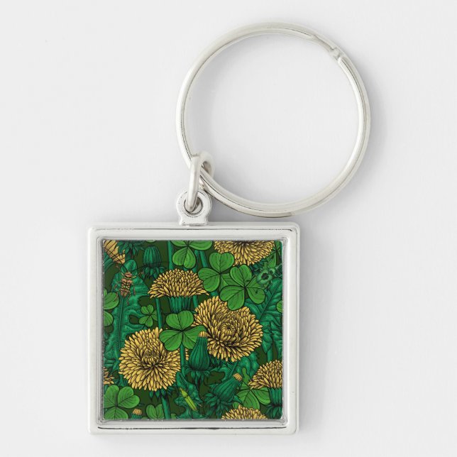 The meadow in green and yellow keychain (Front)