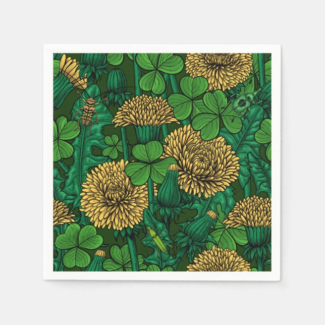 The meadow in green and yellow napkins (Front)