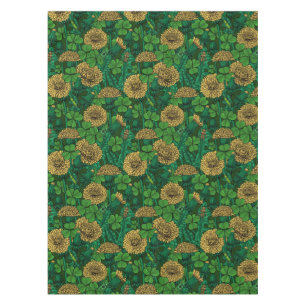 The meadow in green and yellow tablecloth