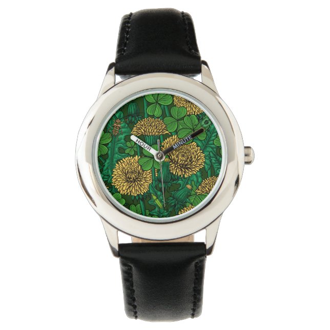 The meadow in green and yellow watch (Front)