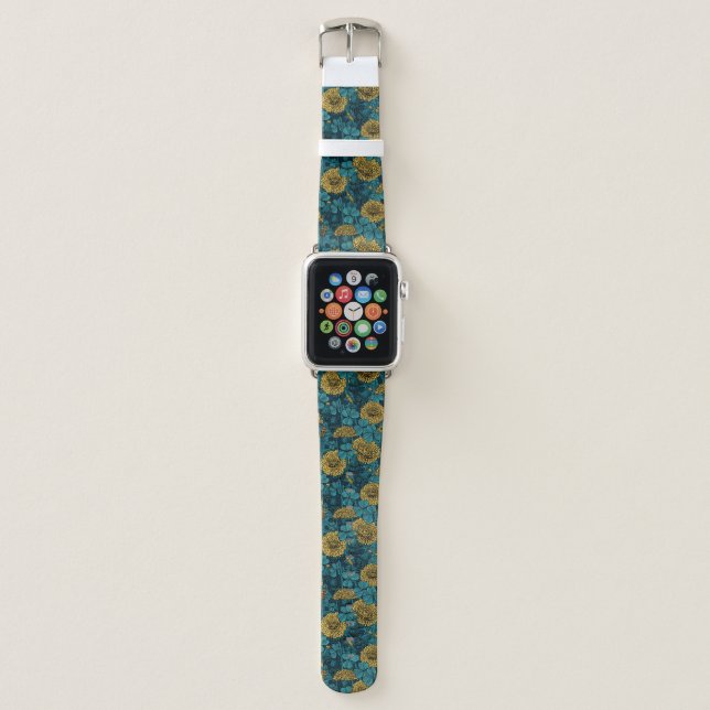 The meadow in yellow and blue apple watch band (Front)