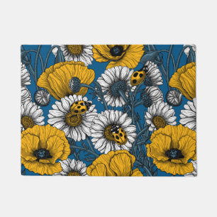 The meadow in yellow and blue doormat