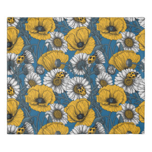 The meadow in yellow and blue duvet cover