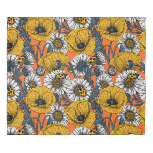 The meadow in yellow and blue duvet cover