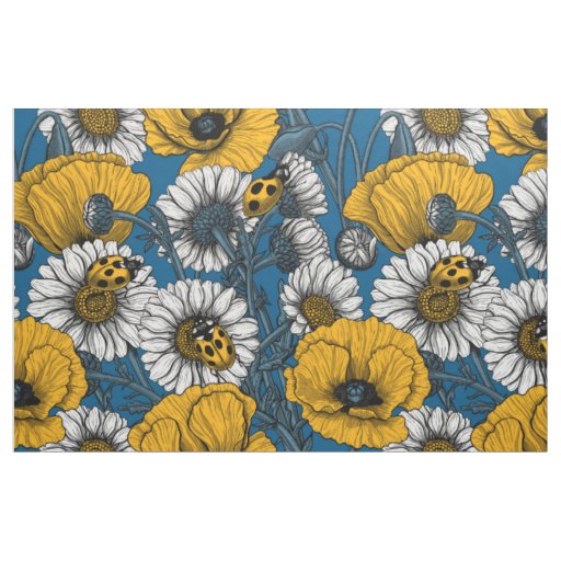 The meadow in yellow and blue fabric