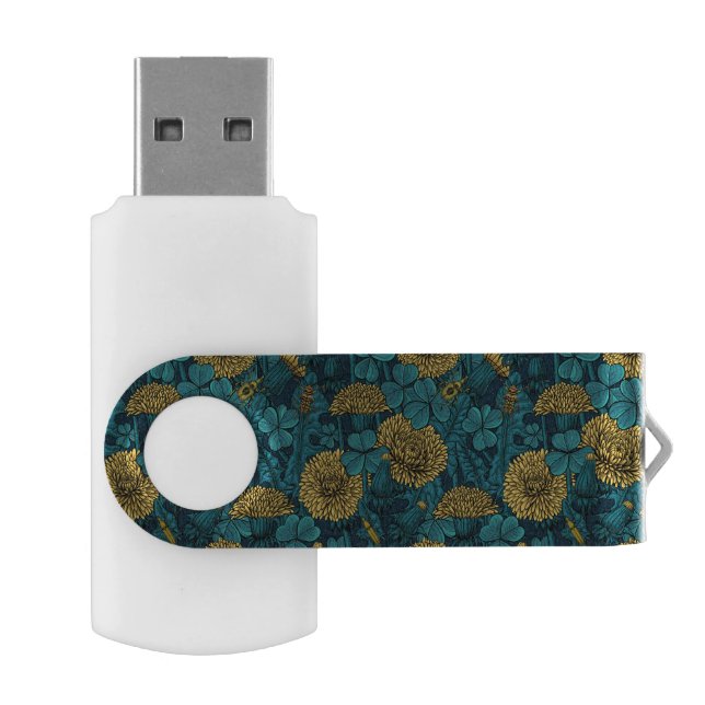 The meadow in yellow and blue flash drive (Opened)