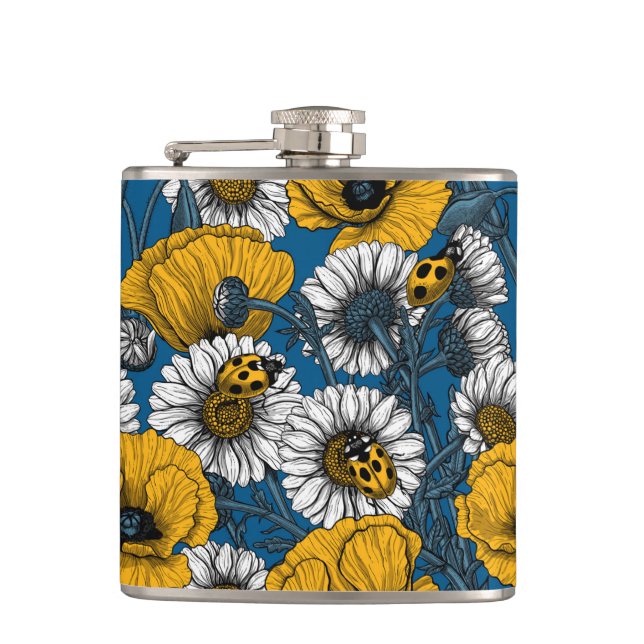 The meadow in yellow and blue flask (Front)