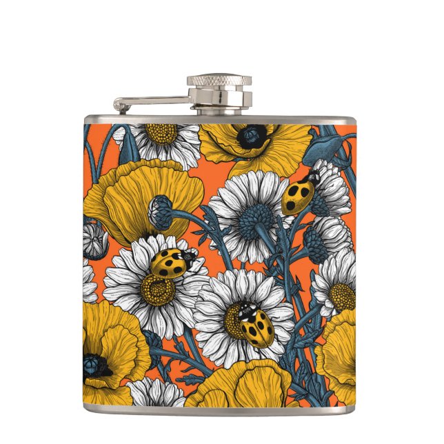 The meadow in yellow and blue flask (Front)