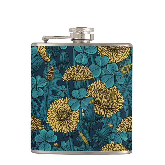 The meadow in yellow and blue flask (Front)