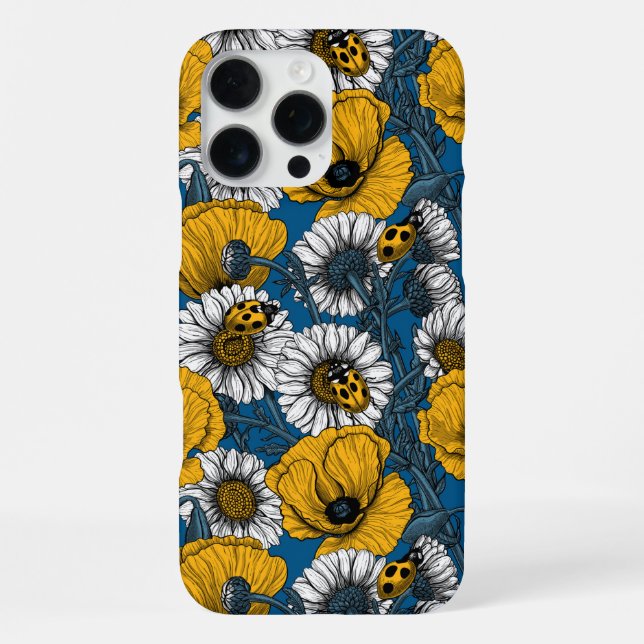 The meadow in yellow and blue iPhone case (Back)