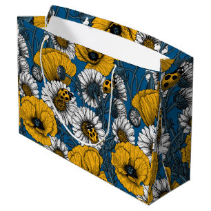 The meadow in yellow and blue large gift bag