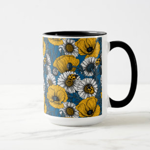 The meadow in yellow and blue mug