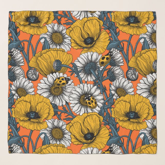 The meadow in yellow and blue scarf (Front)