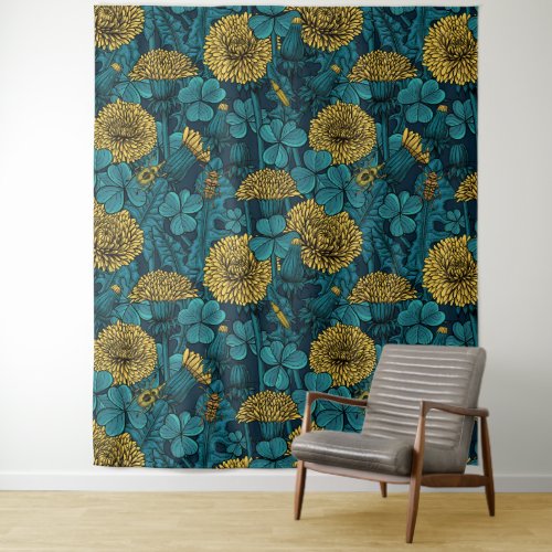 The meadow in yellow and blue tapestry