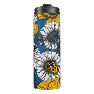 The meadow in yellow and blue thermal tumbler