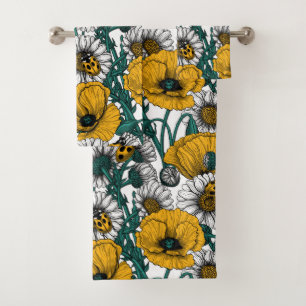 The meadow in yellow bath towel set