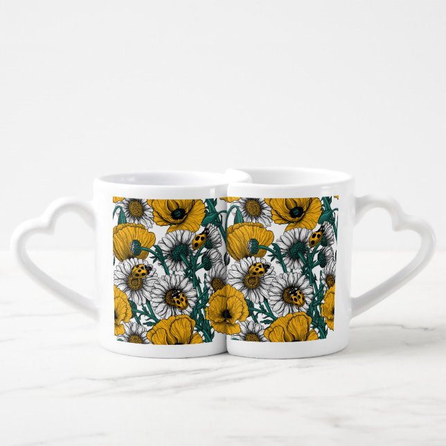 The meadow in yellow coffee mug set (Front Nesting)