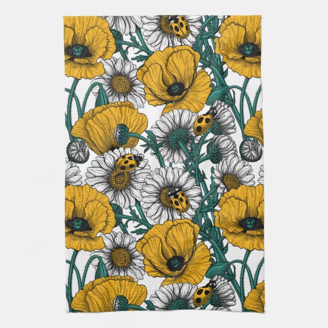 The meadow in yellow kitchen towel (Vertical)
