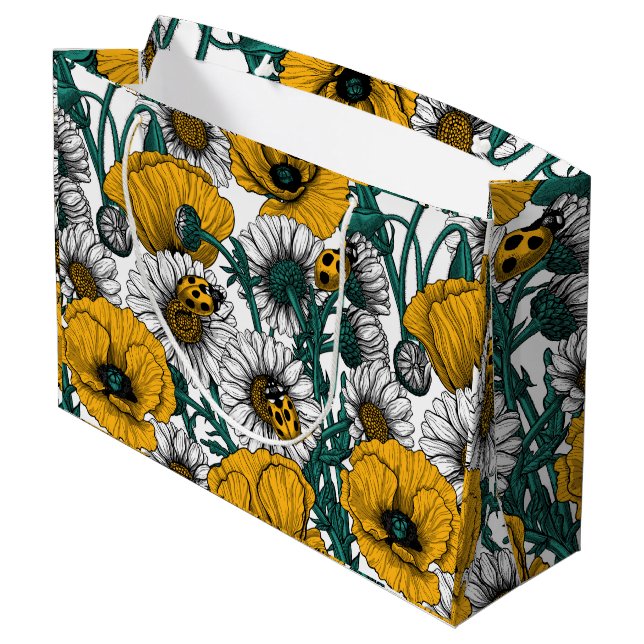 The meadow in yellow large gift bag (Back Angled)